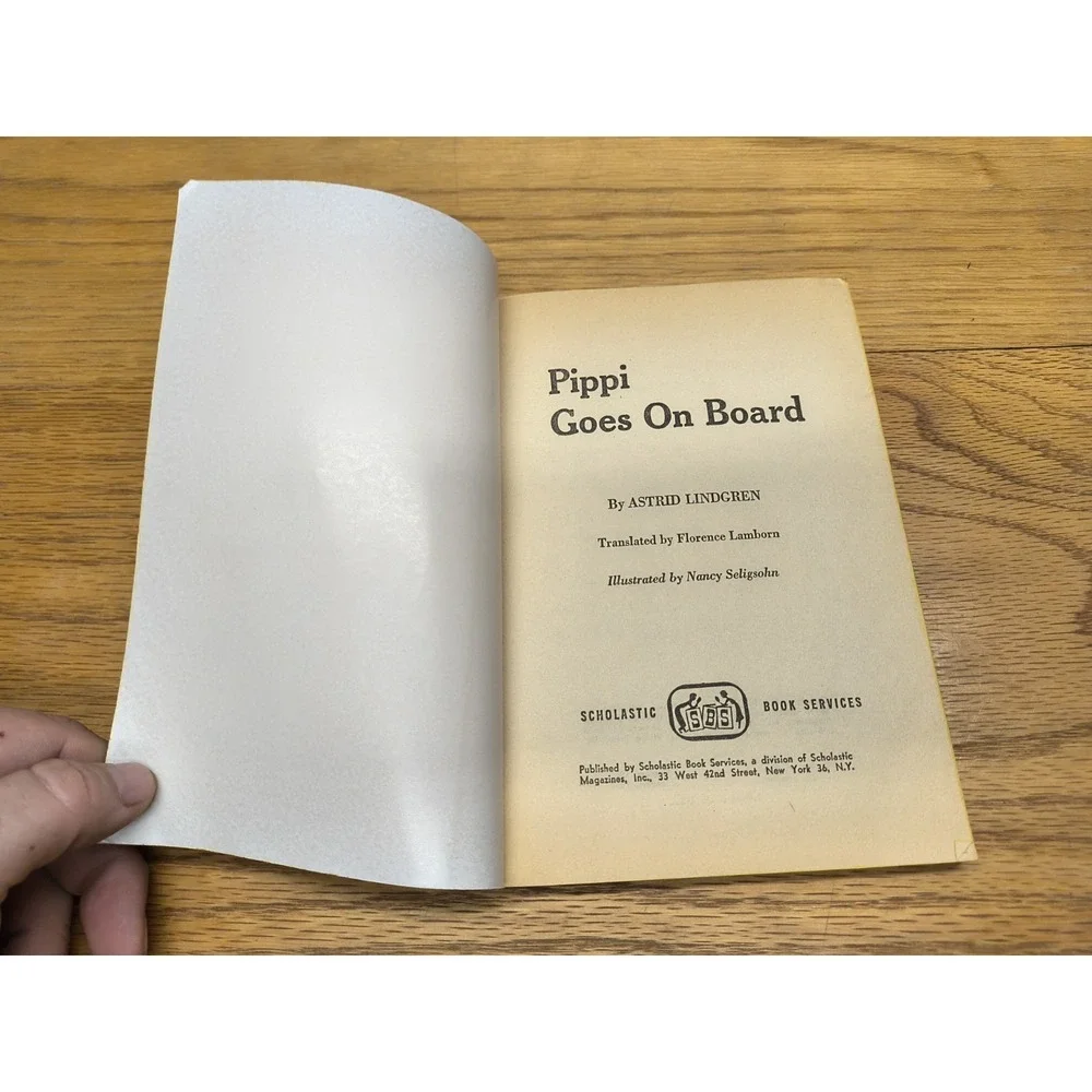 Pippi Goes On Board Astrid Lindgren 1961 2nd Printing‎